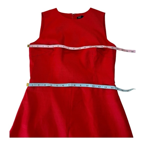 J. Crew Palermo Vintage Red High-neck sheath dress stretch linen Size 6Tall NEW - Picture 12 of 15